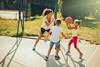 Family doing sport