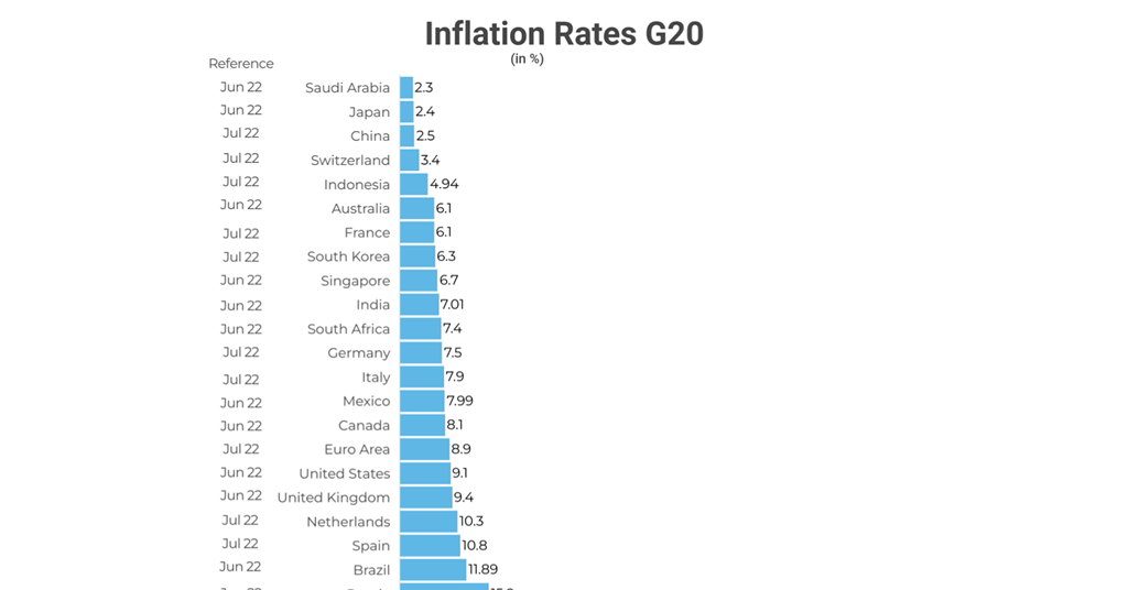 Inflation rates in the G20 Infographics & Data Sporting Goods