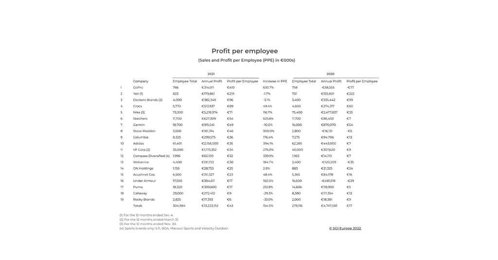 top-sporting-goods-companies-by-profit-per-employee-infographics