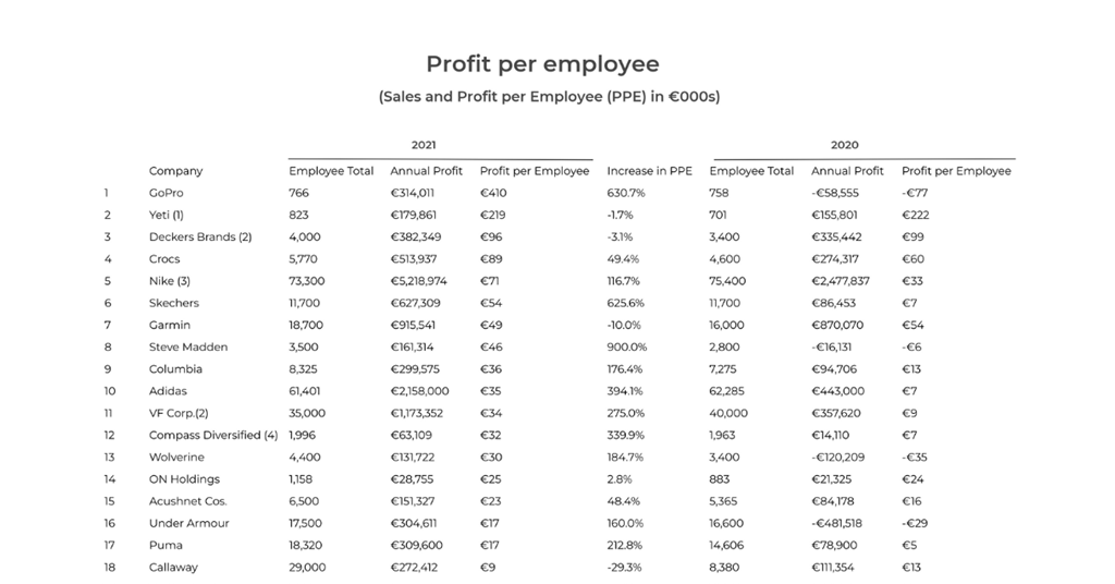 top-sporting-goods-companies-by-profit-per-employee-infographics