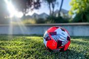 Soccer ball with american flag