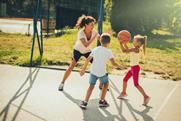 Family doing sport