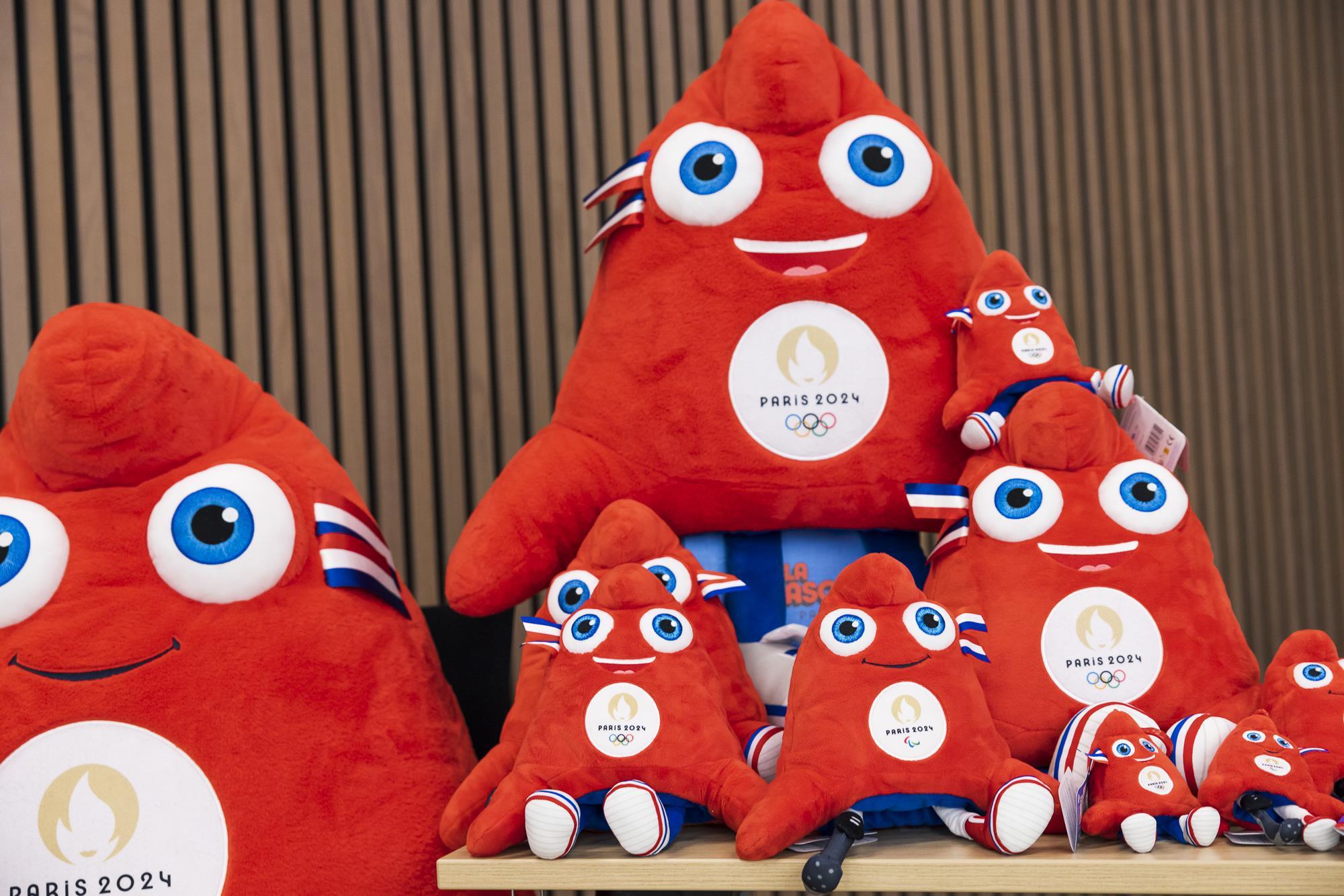 The Paralympic Phryges plush toy mascots for the Paris 2024