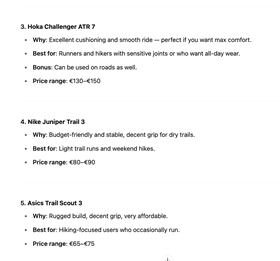 Screenshot ChatGPT shopping chat