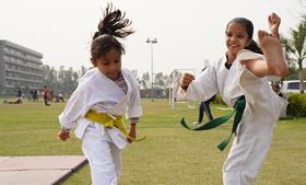 Children doing Judo