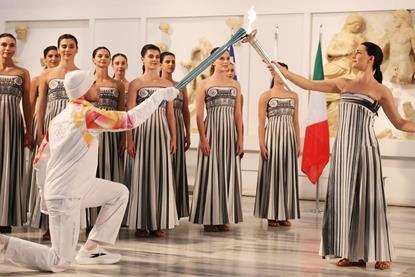 Olympic flame lit in Ancient Olympia 4