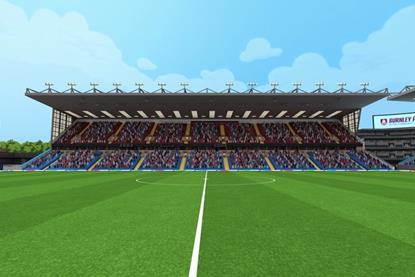 Burnley VR stadium through Meta's Quest