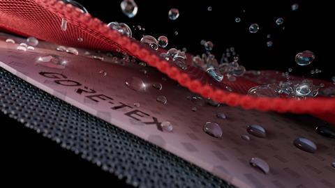 GORE-TEX: Textile waterproof drops