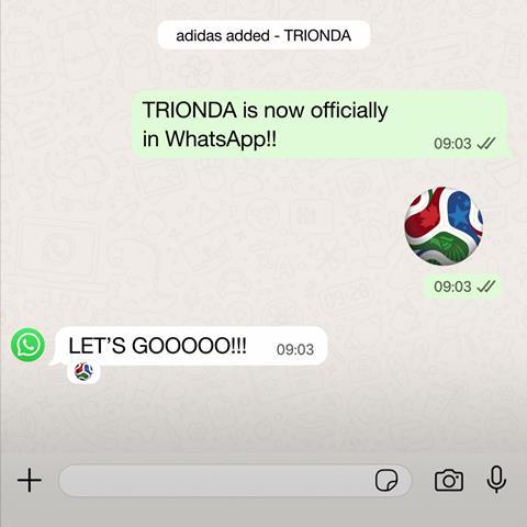adidas x WhatsApp Trionda