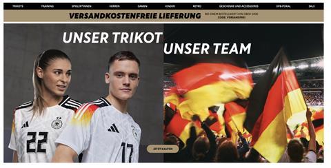 Screenshot from the DFB online shop