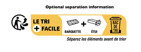 Labelling information EPR Triman Logo for packaging