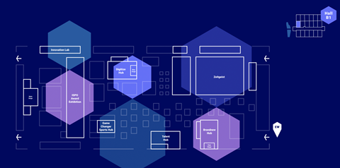 Map of Hall B1 ISPO Munich 2023
