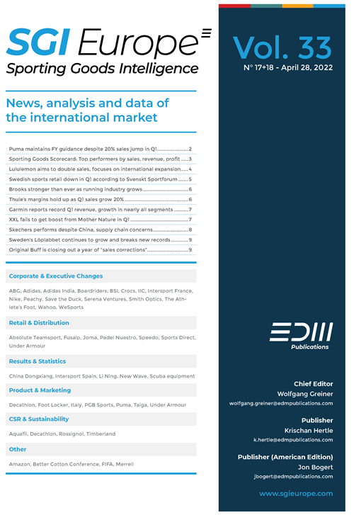 Executive Edition Of Sporting Goods Intelligence Europe